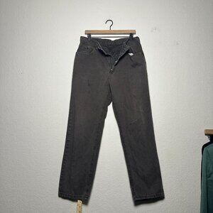 Lee Straight Leg Pant Jean Denim Mens 32x30 Brown Casual Work Dark Faded Western